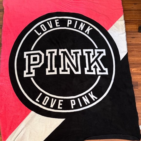 PINK Victoria's Secret Black Blanket - Picture 1 of 4